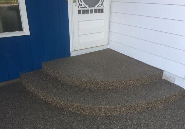 Exposed Aggregate Porch Steps