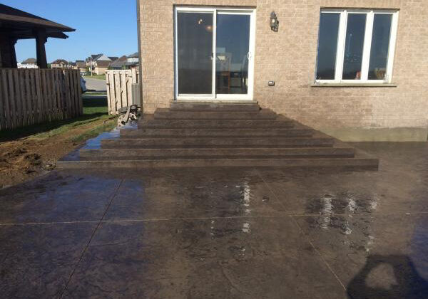Stamped Patio Steps